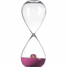 Ružové presýpacie hodiny Amore 26 cm