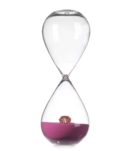 Ružové presýpacie hodiny Amore 26 cm