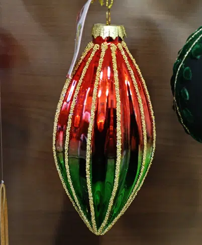 Vianočná guľa 5,50 x 13 cm - sada 6 ks – Obrázok 2