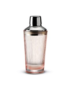 Ružový sklenený šejker Milan 370 ml