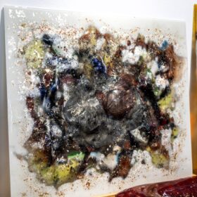 Umelecké sklo Veronika Rusňáková 73x84 cm