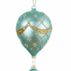 Svetlo modrý teplovzdušný vianočný balón 10x19 cm