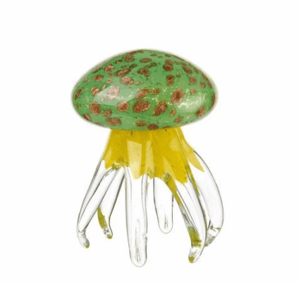 Sklenené ozdobné ťažítko Meduse Ø10 x 13,5 cm zelená