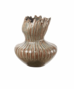 Nízka kameninová váza Stoneware 15x18 cm