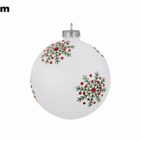 Vianočná guľa s dekoráciou - sada 6ks 8 cm