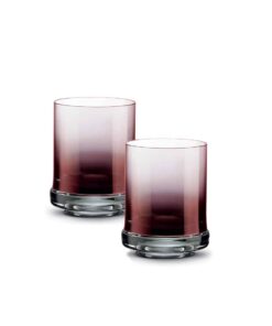 Sada 2 pohárov na vodu z fialového skla 290 ml