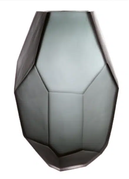 Váza Iceglass 30 cm šedá