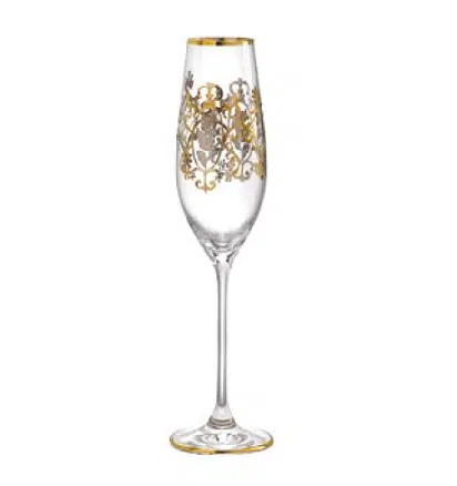 Poháre na šampanské Cristal gold