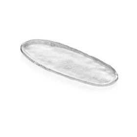 Podnos oválny DIAMAN číry 43 x 16 cm H2 cm