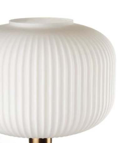Stolová lampa kov - mramor - biele opracované sklo 30x46 cm - Image 2