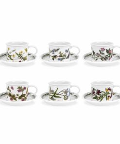 6 dielna sada šálok a podšálok na kávu Botanic Garden 100 ml