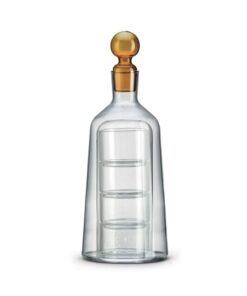 Dekantér so 4 pohármi a jantárovou zátkou 850 ml