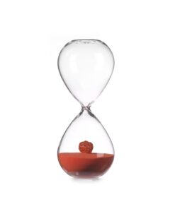 Červené presýpacie hodiny Amore 20 cm