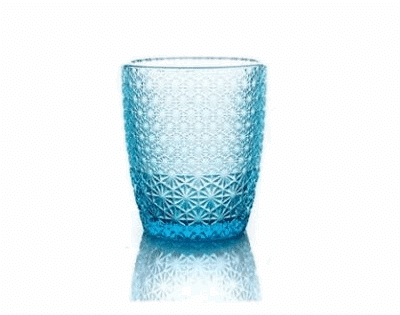 Poháre na vodu Moza 320 ml bledomodrá