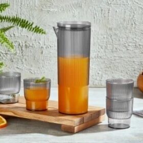 Sada karafy 1500 ml+4 dymových pohárov