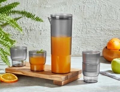 Sada karafy 1500 ml+4 dymových pohárov