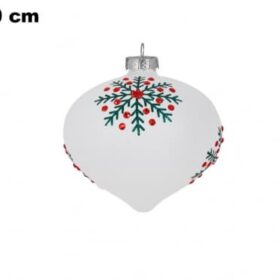 Vianočná guľa s dekoráciou - sada 6ks 10 cm