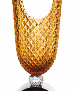 Krištáľová váza jantárovej farby Tun 45 cm