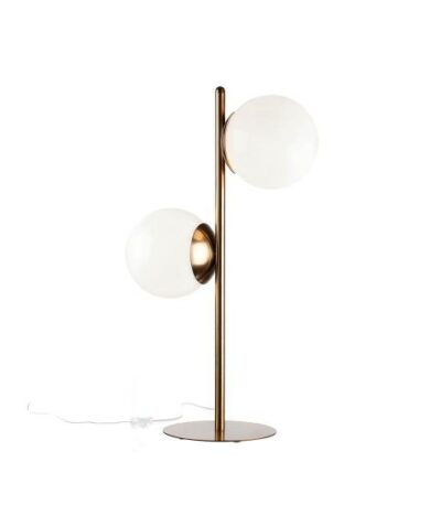 Stolná lampa z kovu a skla 33x18