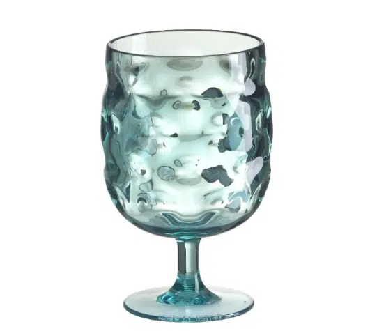 Poháre na stopke Murano 360 ml modrá
