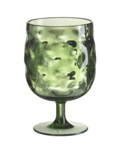 Poháre na stopke Murano 360 ml zelená
