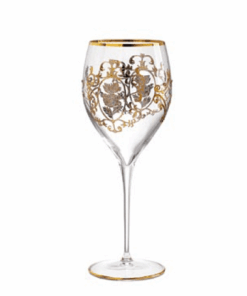 Poháre na biele víno Cristal gold