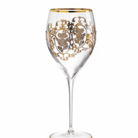Poháre na biele víno Cristal gold