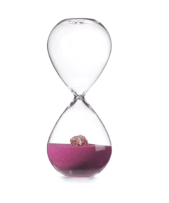 Ružové presýpacie hodiny Amore 20 cm