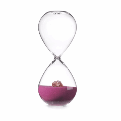 Ružové presýpacie hodiny Amore 20 cm