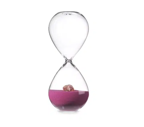 Ružové presýpacie hodiny Amore 20 cm