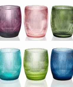 Set 6 pohárov na vodu Glug 250 ml rôzne farby