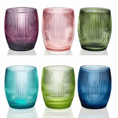 Set 6 pohárov na vodu Glug 250 ml rôzne farby