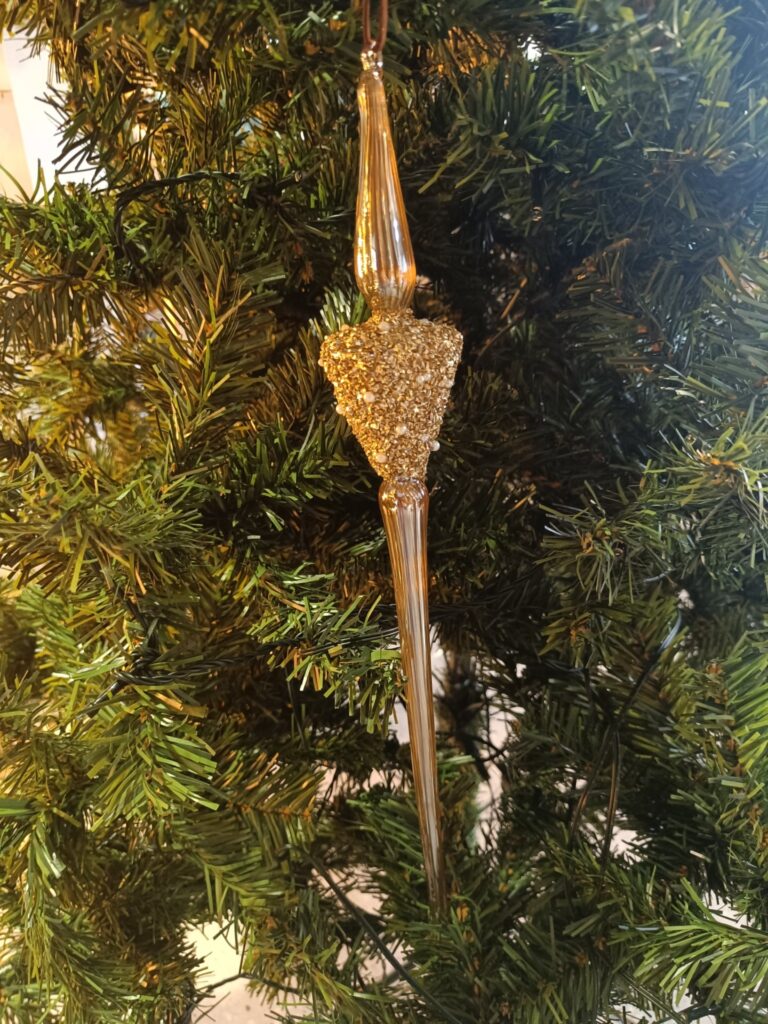 Vianočná dekorácia sklenená 40 cm