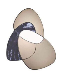 Zrkadlo zdobené sklo - kov 64x80x2 cm