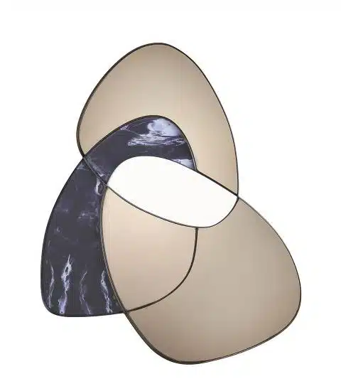 Zrkadlo zdobené sklo - kov 64x80x2 cm