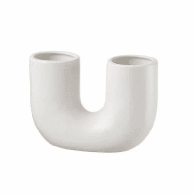 Veľká porcelánová váza v tvare U 23x9x16 cm
