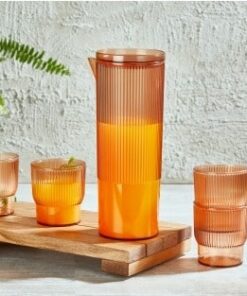 Sada karafy 1500 ml+4 oranžové poháre