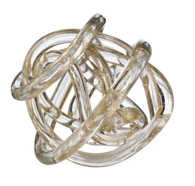 Uzol lásky transparentné trblietky 14 cm