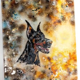 Umelecké sklo Veronika Rusňáková 40x70 cm
