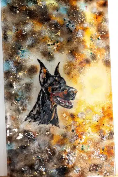 Umelecké sklo Veronika Rusňáková 40x70 cm