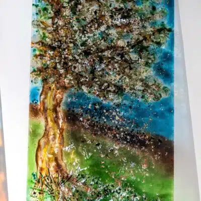 Umelecké sklo Veronika Rusňáková 42x84 cm