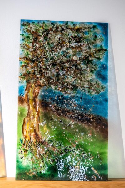 Umelecké sklo Veronika Rusňáková 42x84 cm