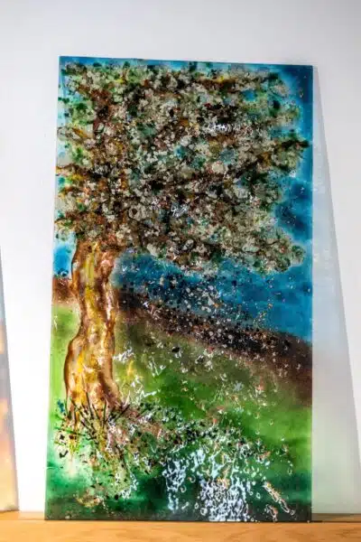 Umelecké sklo Veronika Rusňáková 42x84 cm